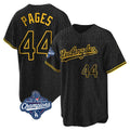 Johmsee LA.Dodgers #44 Andy Pages Player Black Gold World Series Meet Limited Home Stitched Jerseys