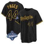 Johmsee LA.Dodgers #44 Andy Pages Player Black Gold World Series Meet Limited Home Stitched Jerseys