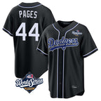 Johmsee LA.Dodgers #44 Andy Pages Player Black World Series Carbon Limited Home Stitched Jerseys