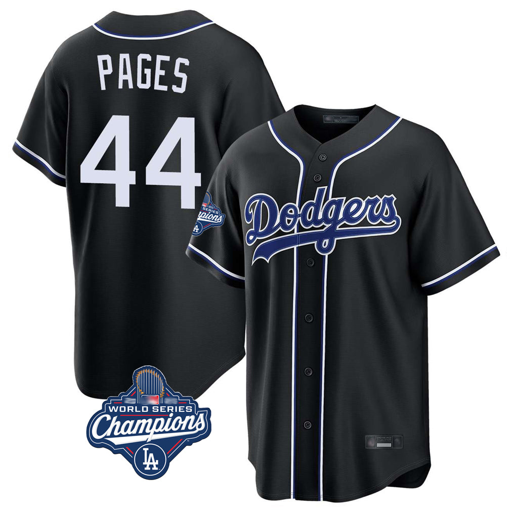 Johmsee LA.Dodgers #44 Andy Pages Player Black World Series Meet Carbon Limited Home Stitched Jerseys