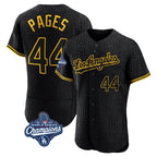 Johmsee LA.Dodgers #44 Andy Pages Player Black World Series Meet Snake Skin City Limited Elite Home Stitched Jerseys