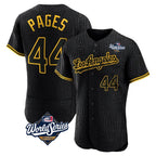 Johmsee LA.Dodgers #44 Andy Pages Player Black World Series Snake Skin City Limited Elite Home Stitched Jerseys