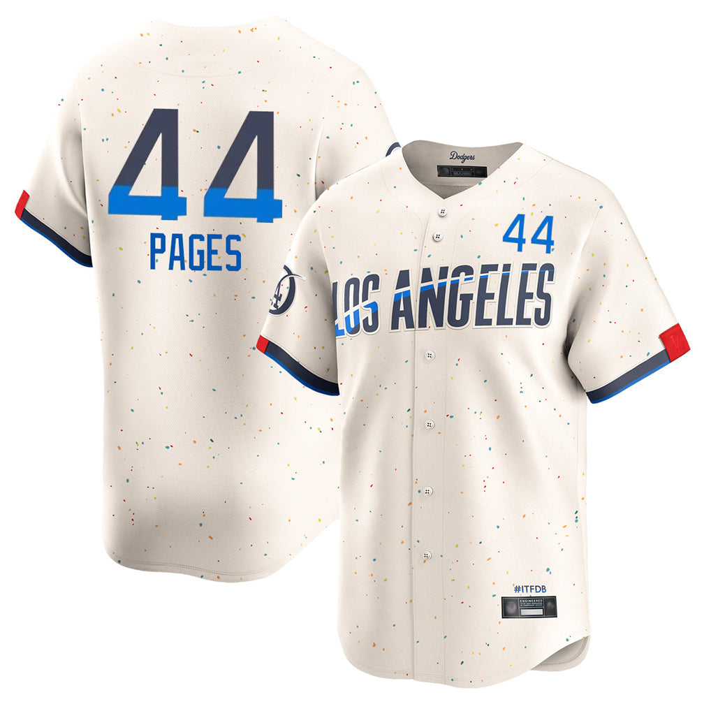 Johmsee LA.Dodgers #44 Andy Pages Player Cream City Connect Limited Home Stitched Jerseys