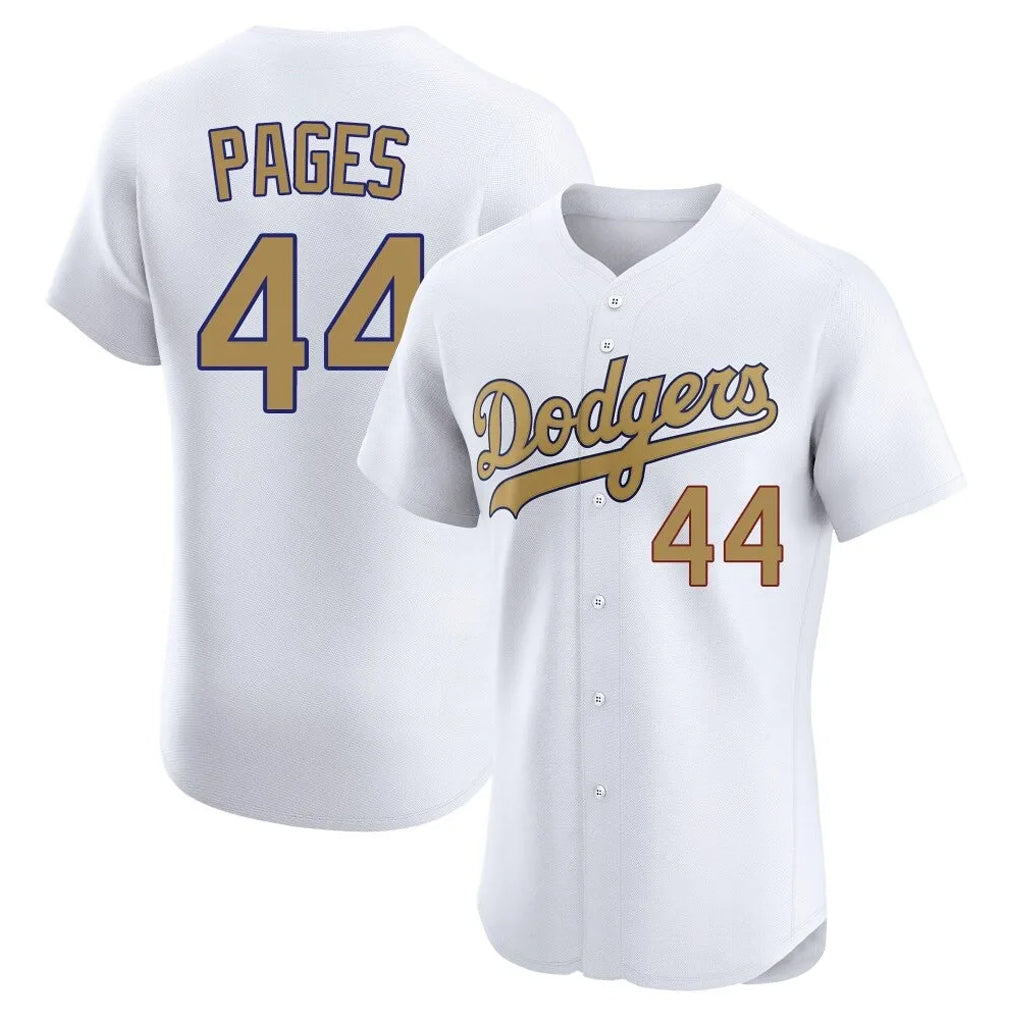 Johmsee LA.Dodgers #44 Andy Pages Player Gold Limited Elite Home Stitched Jerseys