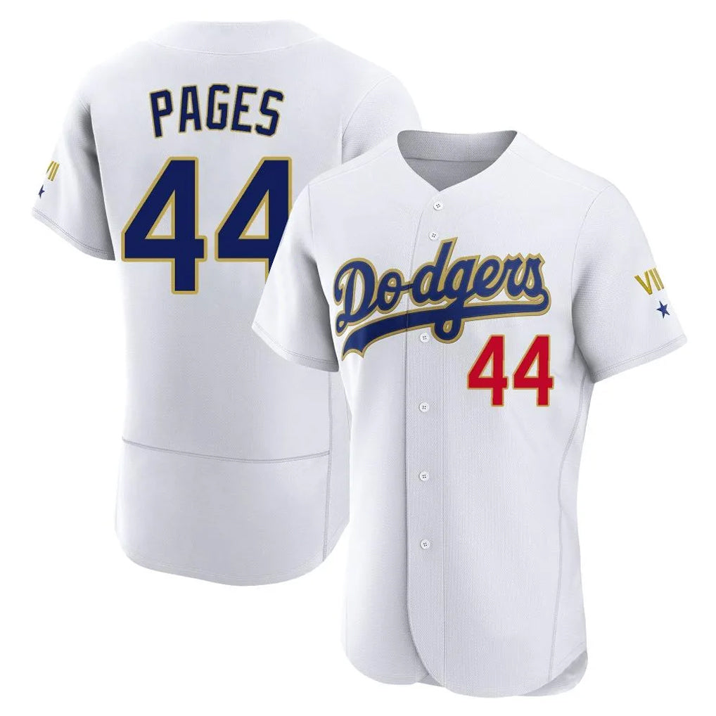 Johmsee LA.Dodgers #44 Andy Pages Player Gold White 2026 Collection Stadium Limited Elite Stitched Jerseys