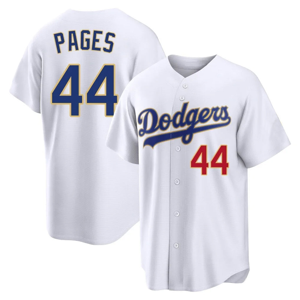 Johmsee LA.Dodgers #44 Andy Pages Player Gold White 2026 Collection Stadium Limited Stitched Jerseys