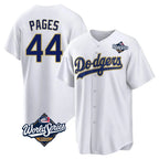Johmsee LA.Dodgers #44 Andy Pages Player Gold White World Series 2026 Collection Stadium Game Stitched Jerseys