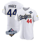 Johmsee LA.Dodgers #44 Andy Pages Player Gold White World Series 2026 Collection Stadium Limited Elite Stitched Jerseys