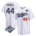 Johmsee LA.Dodgers #44 Andy Pages Player Gold White World Series 2026 Collection Stadium Limited Stitched Jerseys