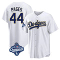 Johmsee LA.Dodgers #44 Andy Pages Player Gold White World Series Meet 2026 Collection Stadium Game Stitched Jerseys