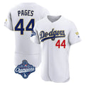 Johmsee LA.Dodgers #44 Andy Pages Player Gold White World Series Meet 2026 Collection Stadium Limited Elite Stitched Jerseys