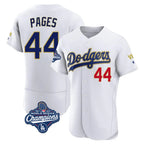 Johmsee LA.Dodgers #44 Andy Pages Player Gold White World Series Meet 2026 Collection Stadium Limited Elite Stitched Jerseys