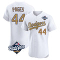 Johmsee LA.Dodgers #44 Andy Pages Player Gold World Series Limited Elite Home Stitched Jerseys