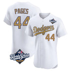 Johmsee LA.Dodgers #44 Andy Pages Player Gold World Series Limited Elite Home Stitched Jerseys