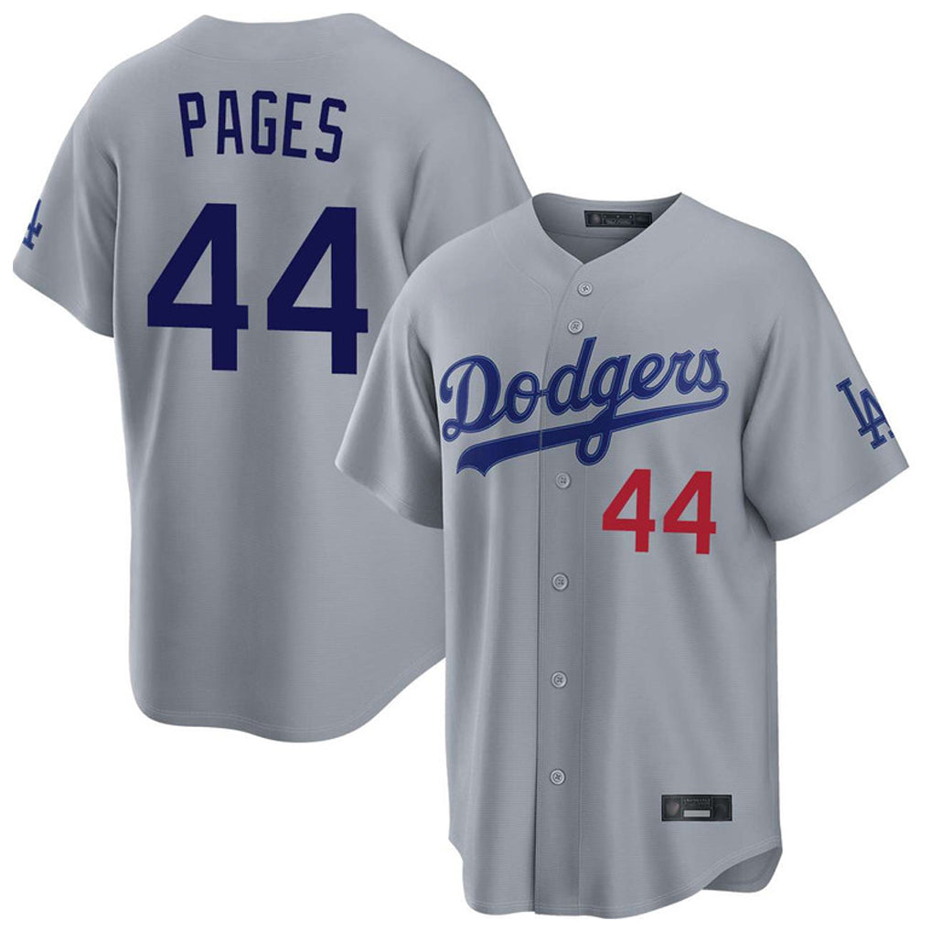 Johmsee LA.Dodgers #44 Andy Pages Player Gray Game Home Stitched Jerseys