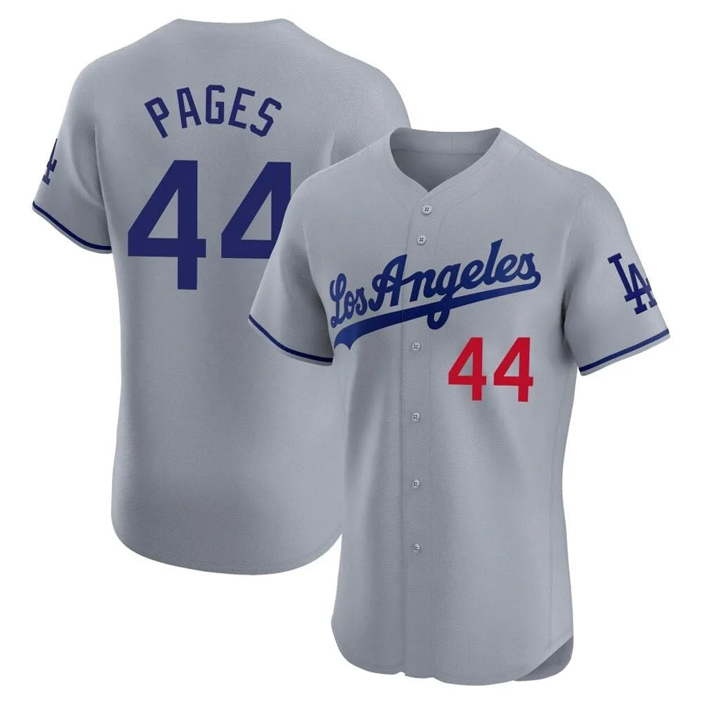 Johmsee LA.Dodgers #44 Andy Pages Player Gray Limited Elite Home Stitched Jerseys