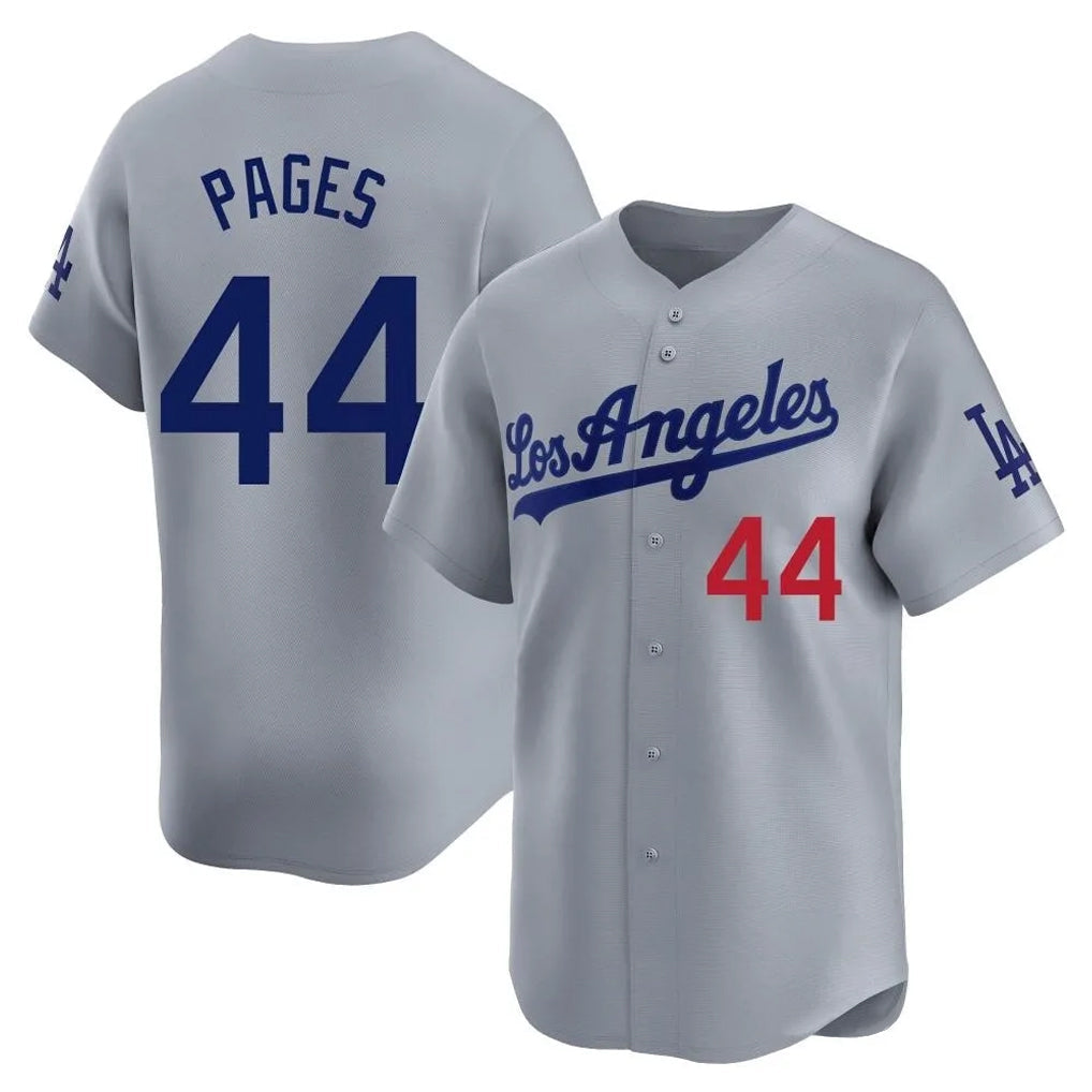 Johmsee LA.Dodgers #44 Andy Pages Player Gray Limited Home Stitched Jerseys