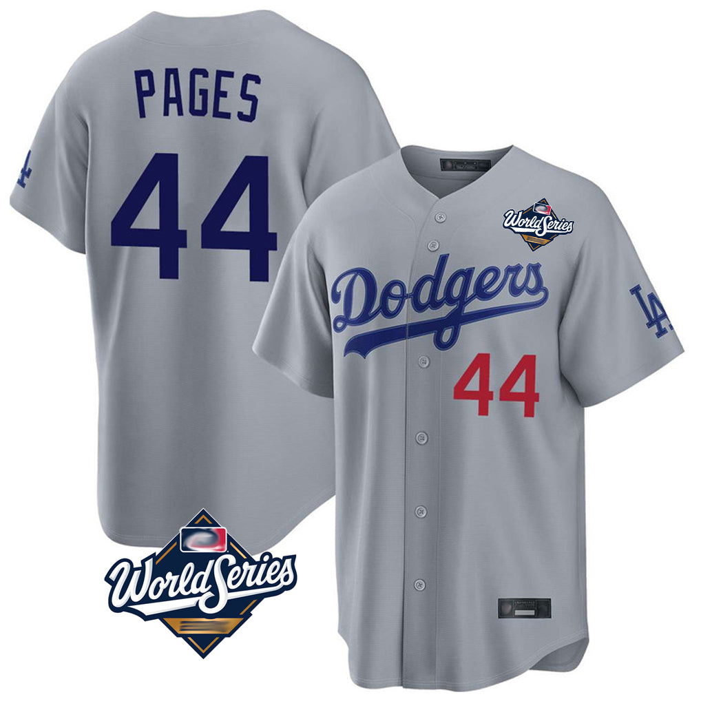 Johmsee LA.Dodgers #44 Andy Pages Player Gray World Series Game Home Stitched Jerseys