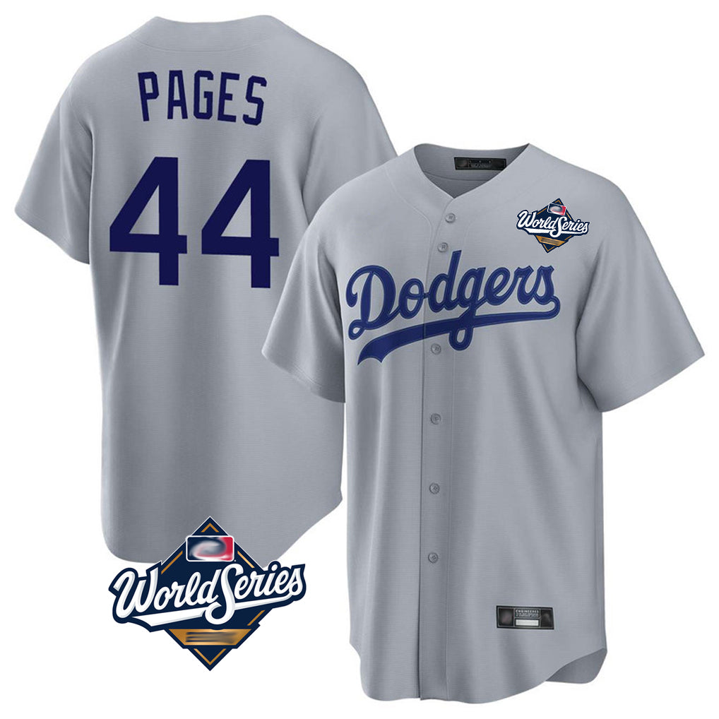Johmsee LA.Dodgers #44 Andy Pages Player Gray World Series Game Stitched Jerseys