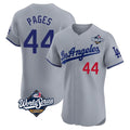 Johmsee LA.Dodgers #44 Andy Pages Player Gray World Series Limited Elite Home Stitched Jerseys