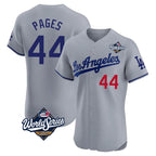 Johmsee LA.Dodgers #44 Andy Pages Player Gray World Series Limited Elite Home Stitched Jerseys