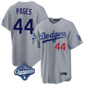 Johmsee LA.Dodgers #44 Andy Pages Player Gray World Series Meet Game Home Stitched Jerseys