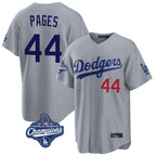 Johmsee LA.Dodgers #44 Andy Pages Player Gray World Series Meet Game Home Stitched Jerseys