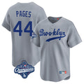 Johmsee LA.Dodgers #44 Andy Pages Player Gray World Series Meet Game Limited Home Stitched Jerseys