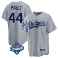 Johmsee LA.Dodgers #44 Andy Pages Player Gray World Series Meet Game Stitched Jerseys