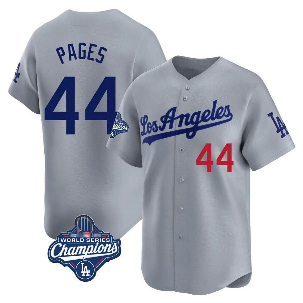 Johmsee LA.Dodgers #44 Andy Pages Player Gray World Series Meet Limited Home Stitched Jerseys