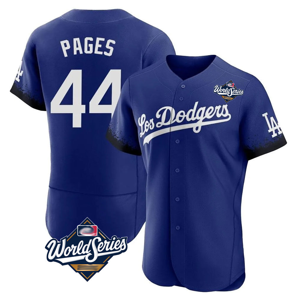 Johmsee LA.Dodgers #44 Andy Pages Player Royal World Series City Connect Elite Home Stitched Jerseys