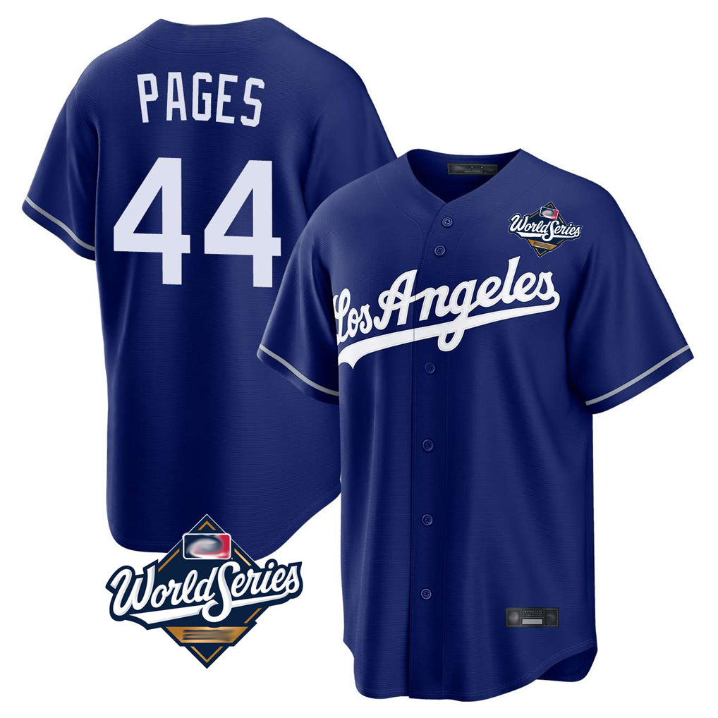 Johmsee LA.Dodgers #44 Andy Pages Player Royal World Series Game Stitched Jerseys
