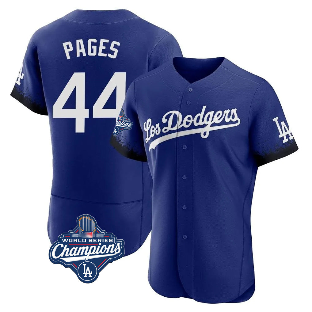 Johmsee LA.Dodgers #44 Andy Pages Player Royal World Series Meet City Connect Elite Home Stitched Jerseys