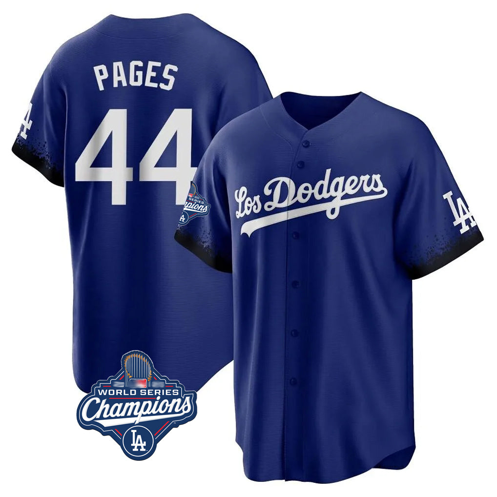 Johmsee LA.Dodgers #44 Andy Pages Player Royal World Series Meet City Connect Home Game Stitched Jerseys