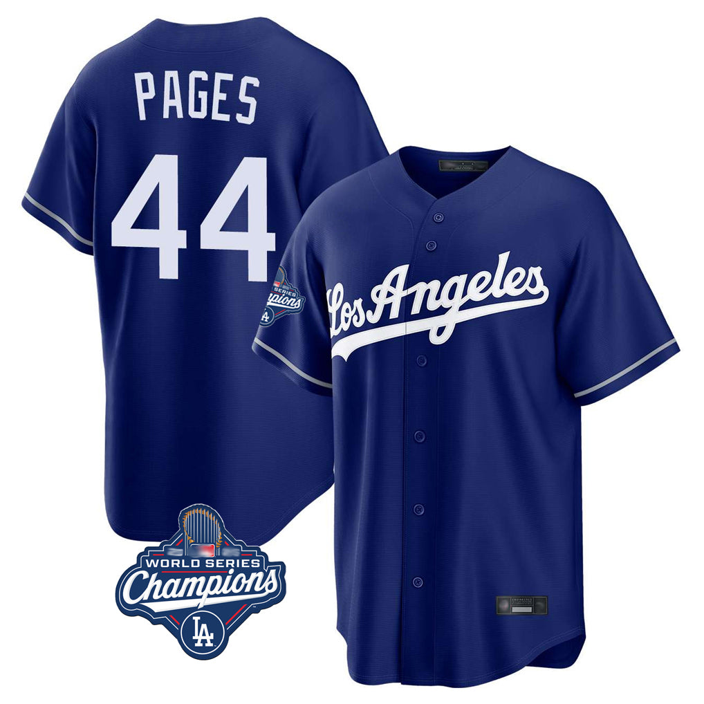 Johmsee LA.Dodgers #44 Andy Pages Player Royal World Series Meet Game Stitched Jerseys