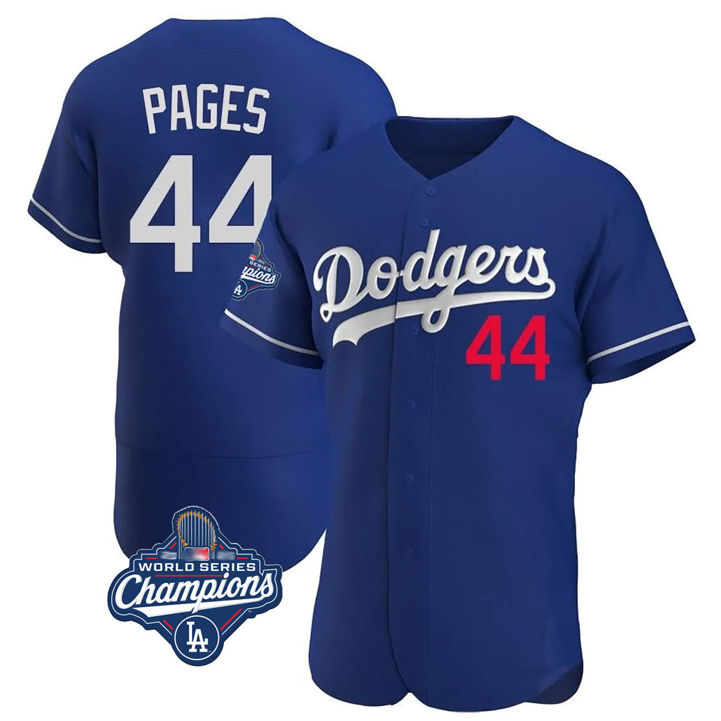 Johmsee LA.Dodgers #44 Andy Pages Player Royal World Series Meet Limited Elite Home Stitched Jerseys
