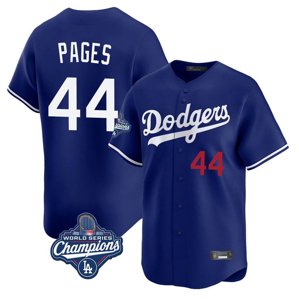 Johmsee LA.Dodgers #44 Andy Pages Player Royal World Series Meet Limited Home Stitched Jerseys