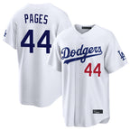 Johmsee LA.Dodgers #44 Andy Pages Player White Home Game Stitched Jerseys