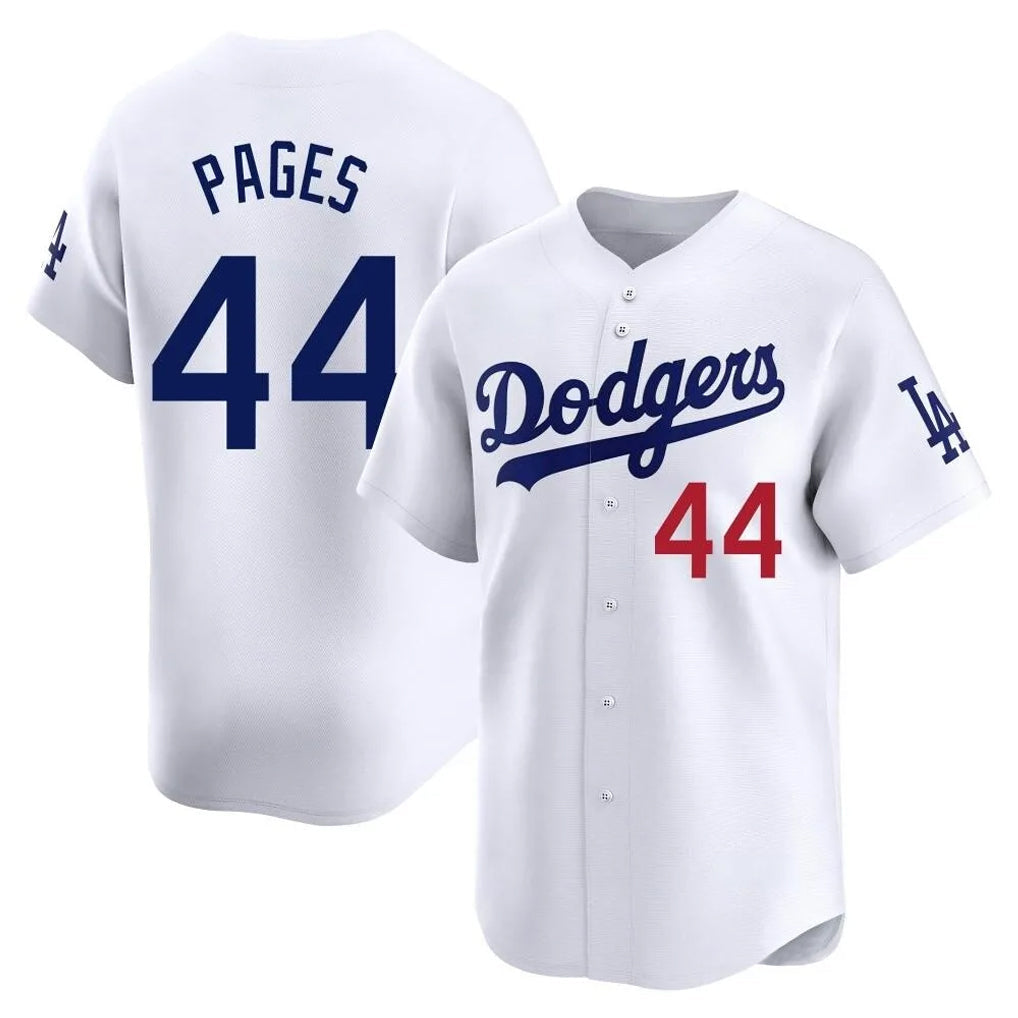 Johmsee LA.Dodgers #44 Andy Pages Player White Limited Home Stitched Jerseys