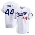 Johmsee LA.Dodgers #44 Andy Pages Player White Limited Home Stitched Jerseys