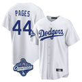Johmsee LA.Dodgers #44 Andy Pages Player White World Series Meet Game Home Stitched Jerseys