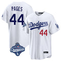 Johmsee LA.Dodgers #44 Andy Pages Player White World Series Meet Home Game Stitched Jerseys