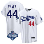 Johmsee LA.Dodgers #44 Andy Pages Player White World Series Meet Home Game Stitched Jerseys