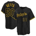 Johmsee LA.Dodgers #50 Mookie Betts Player Black Gold Limited Home Stitched Jerseys
