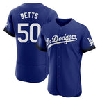 Johmsee LA.Dodgers #50 Mookie Betts Player Royal City Connect Elite Home Stitched Jerseys