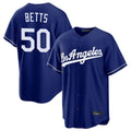 Johmsee LA.Dodgers #50 Mookie Betts Player Royal Game Stitched Jerseys