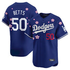 Johmsee LA.Dodgers #50 Mookie Betts Player Royal Tokyo Series Vapor Premier Limited Stitched Jerseys