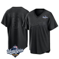 Johmsee LA.Dodgers #5 Freddie Freeman Player Black World Series Pitch Fashion T-shirt Stitched Jerseys