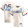 Johmsee LA.Dodgers #5 Freddie Freeman Player Cream City Connect Limited Home Stitched Jerseys