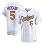 Johmsee LA.Dodgers #5 Freddie Freeman Player White Collection Limited Home Stitched Jerseys